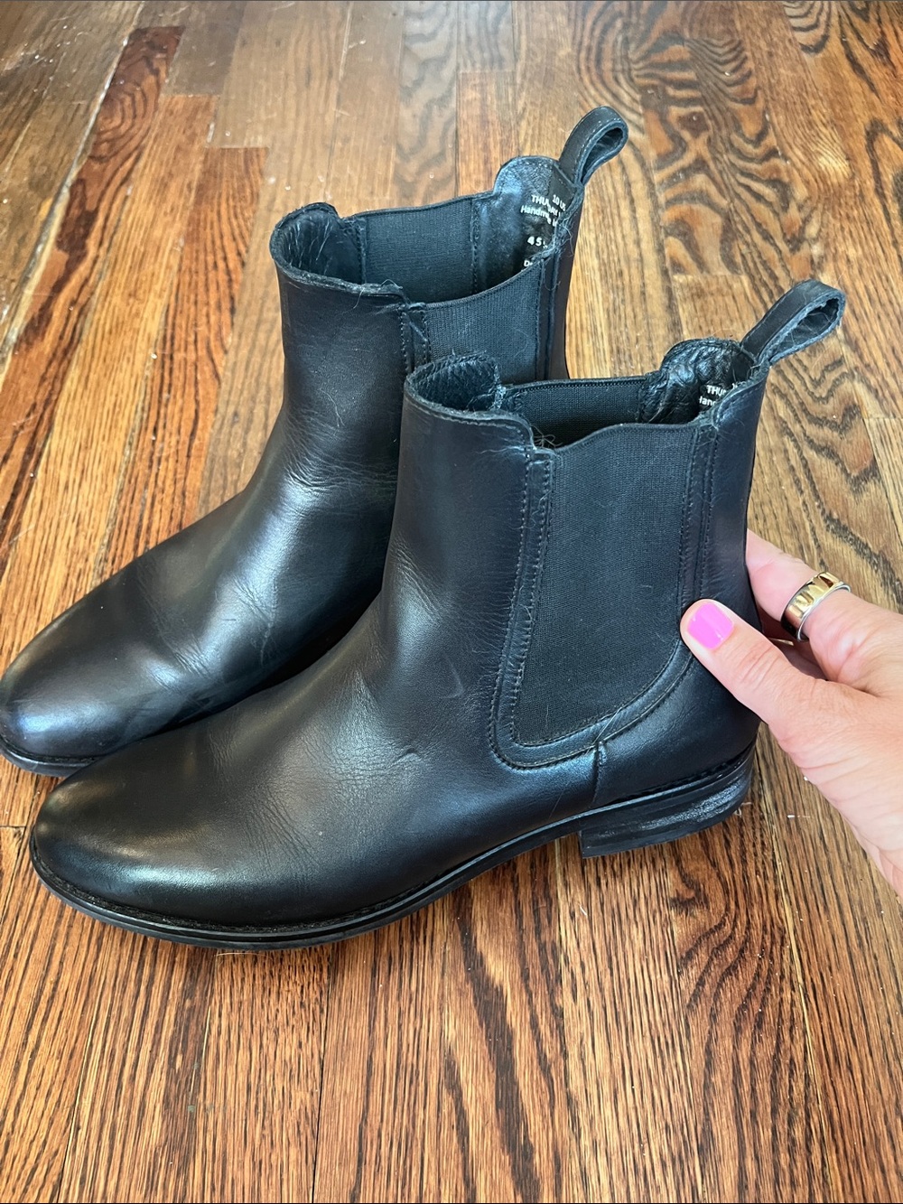 Thursday Boot Company Black Leather Chelsea Ankle Boots
